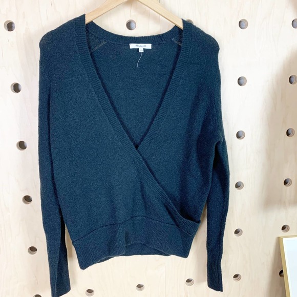 Madewell Women's Wrap Front V-Neck Pullover Sweater Size Small - Picture 2 of 5